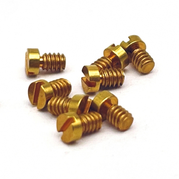 精密超小镀金杯头一字螺丝