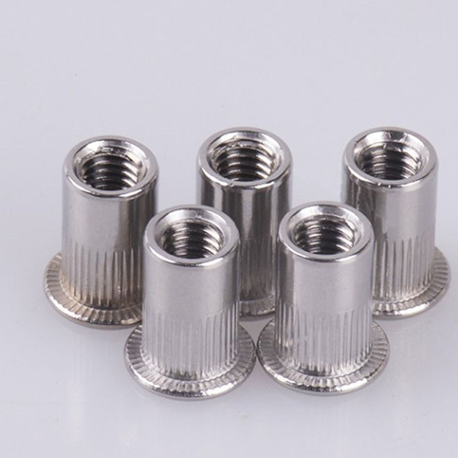 圆柱竖纹平头铆螺母 圆柱竖纹平头铆螺母