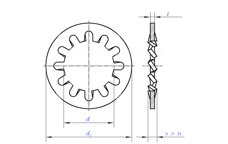 内齿锁紧垫圈 内齿锁紧垫圈